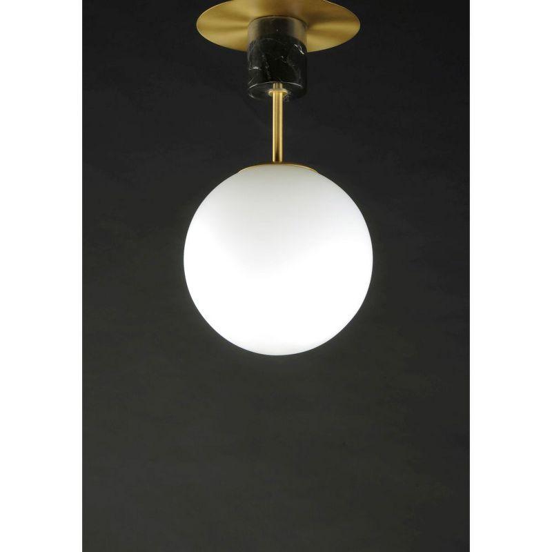 Maxim Lighting Vesper 1 - Light Semi-Flush Mount in  Satin Brass/Black