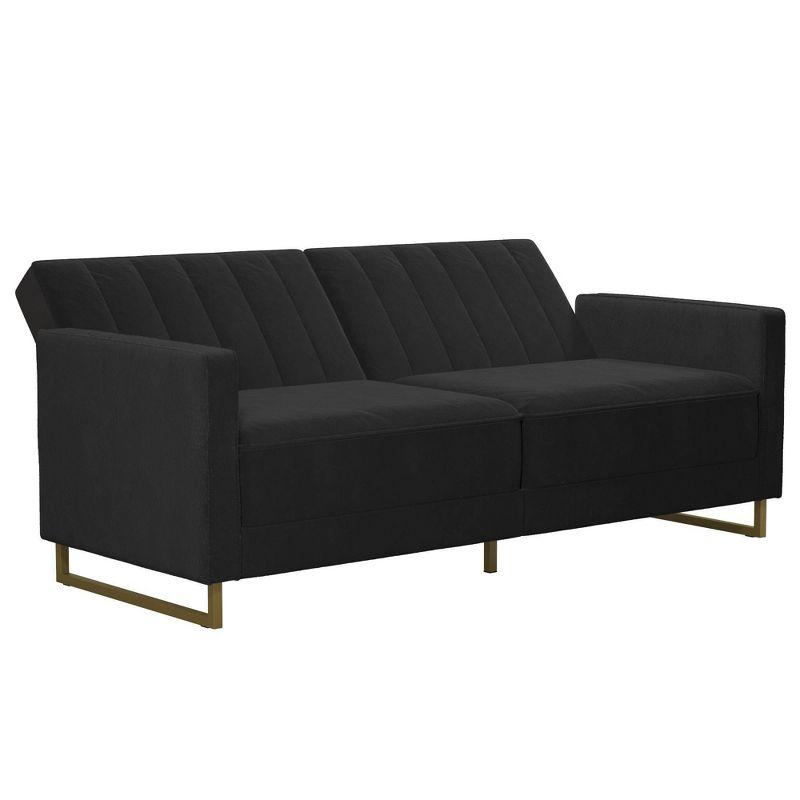 Skylar Full / Double 77'' Velvet Tufted Convertible Sofa