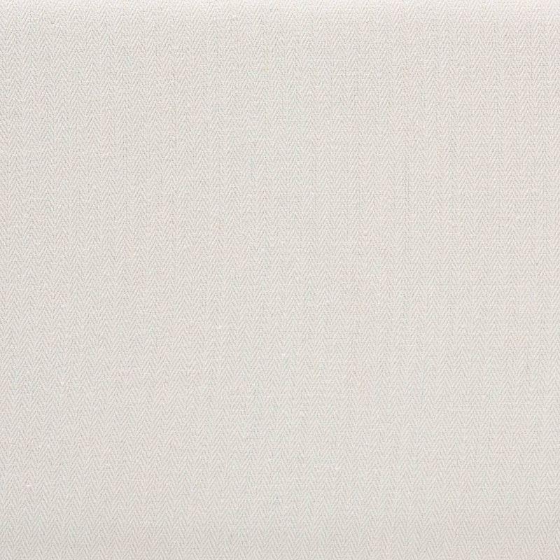 Sofia Rattan and Mahogany Wood Ottoman White/Natural Brown - Baxton Studio: Handmade, No Assembly Required