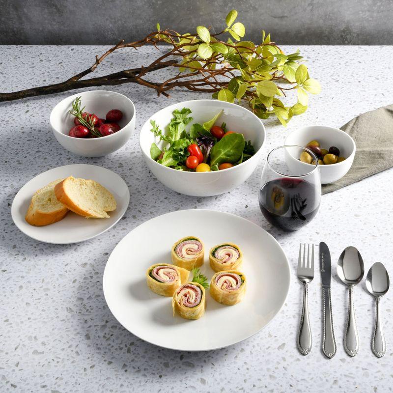 Gibson Home Gibson Home All U Need 60 Piece Plates Bowls Glassware Forks Spoons and Knives Dinnerware Set for 6