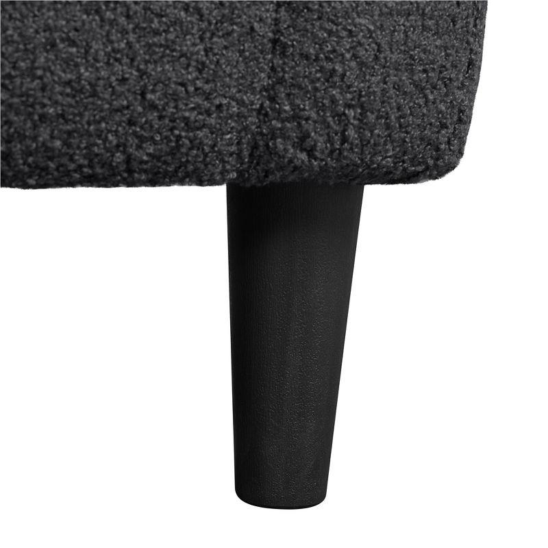 Yaheetech Upholstered Armchair Accent Barrel Chair, Dark Gray
