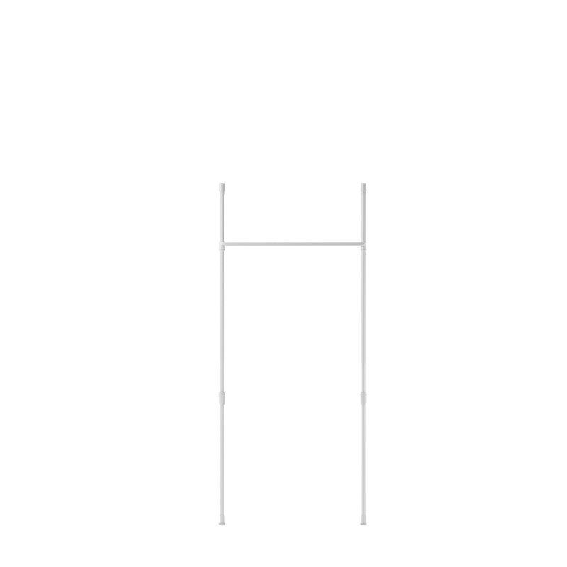 36"-66" Umbra Anywhere Curtain Rod White: Tension Mount, Metal, Smooth Finish, 5-Year Warranty, 15 lb Capacity
