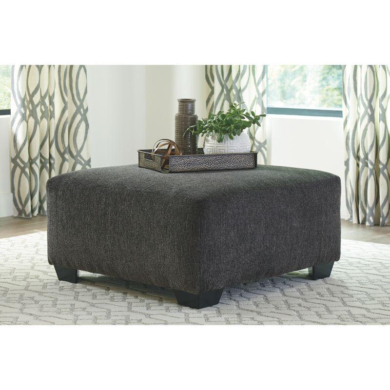 Ballinasloe Contemporary Gray 39" Oversized Chenille Ottoman