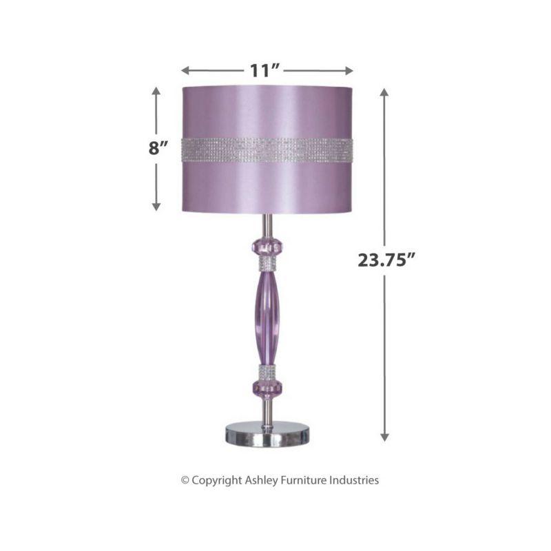 Signature Design by Ashley Nyssa Table Lamp Purple/Silver