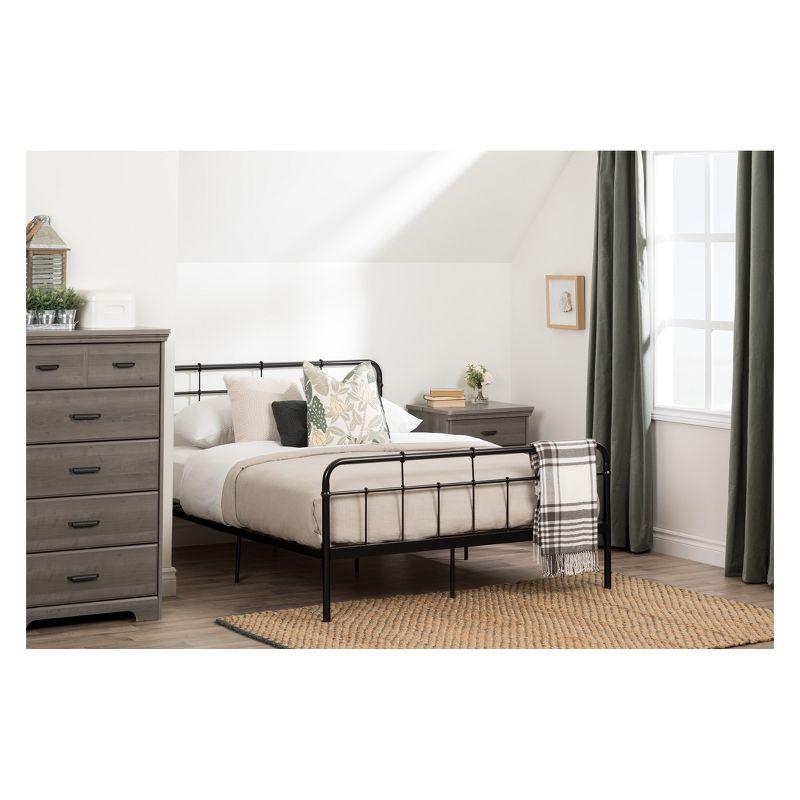 Versa Metal Platform Bed with Headboard - South Shore