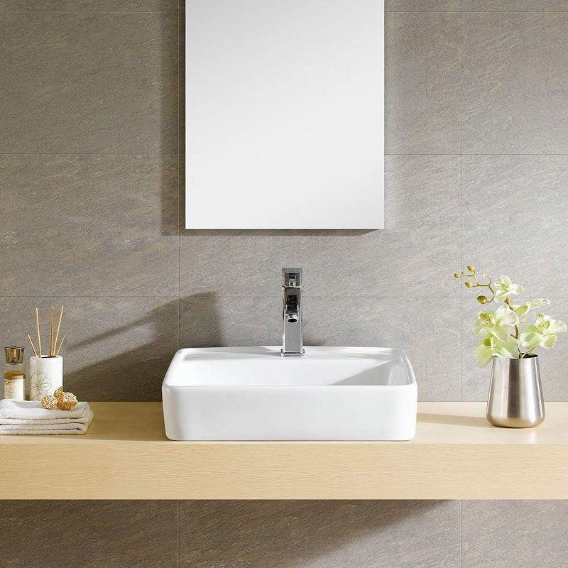 Fine Fixtures Square Vessel Bathroom Sink Vitreous China