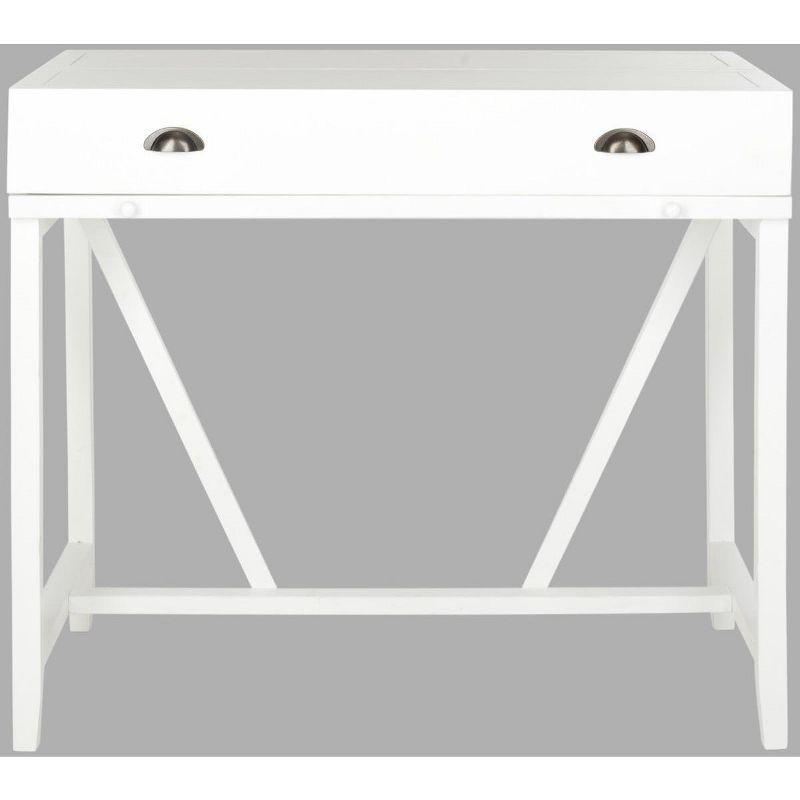 Wyatt Writing Desk With Pull Out - AMH6509 - White - Safavieh Couture