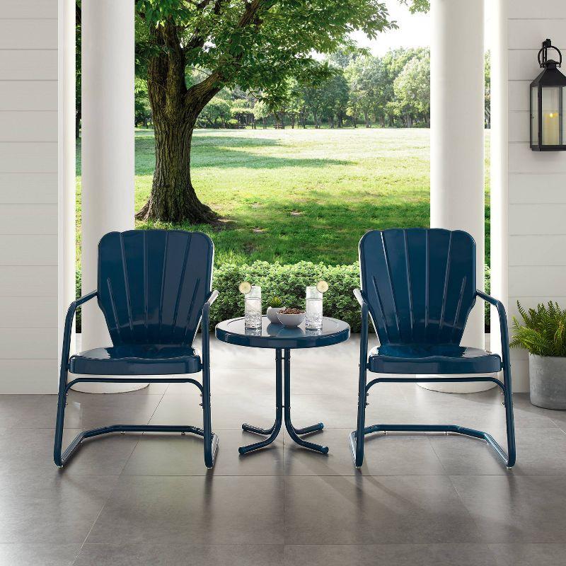 Ridgeland 3pc Outdoor Seating Set - Navy - Crosley