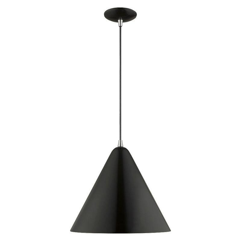 Livex Lighting Dulce 1 - Light Pendant in  Shiny Black