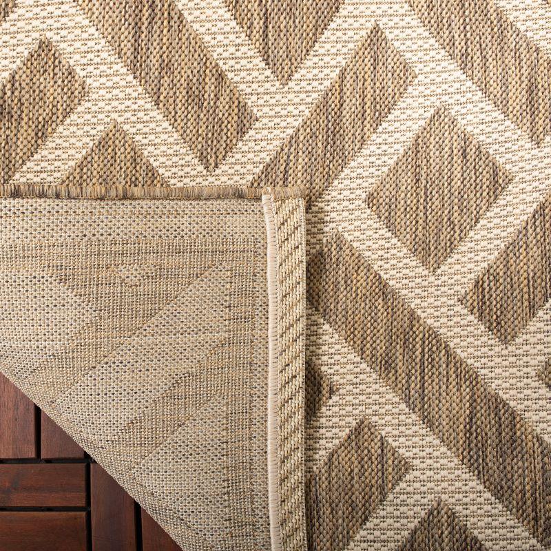 Courtyard CY6306 Power Loomed Indoor/Outdoor Area Rug - Brown/Light Beige - 5'3"x7'7" - Safavieh.