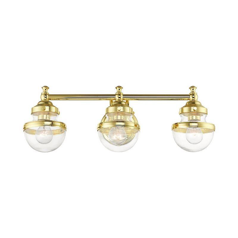 Livex Lighting Oldwick 3 - Light Vanity in  Polished Brass