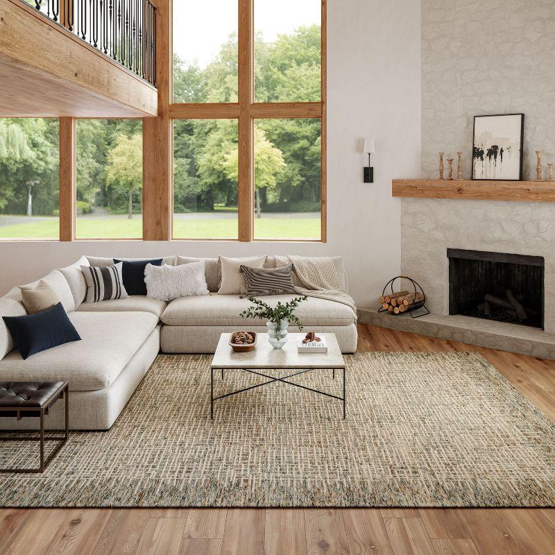Nourison Vail Rustic Texture Indoor Area Rug Ivory/Multi 7'9" x 9'9"