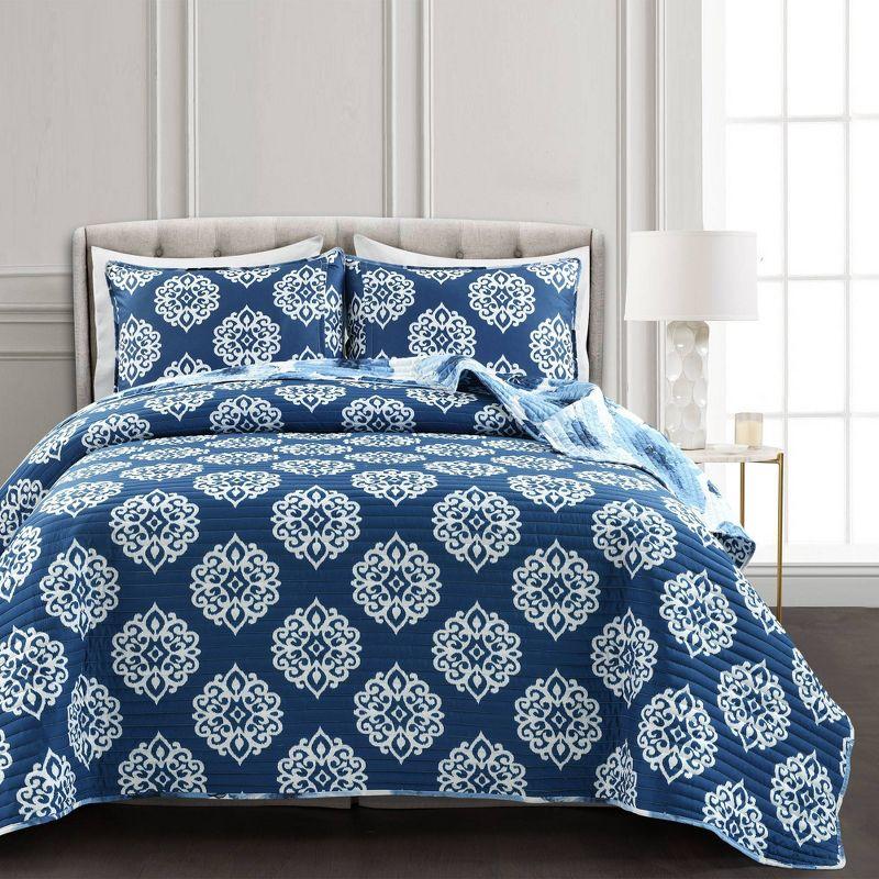 Lush Decor Leah Reversible Quilt Set