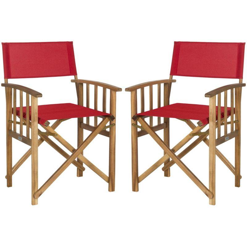 Highland Dunes Woodacre Wood Outdoor Folding Dining Armchair (Set of 2)