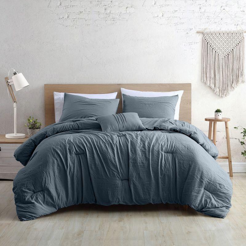 King Denim Down Alternative Microfiber Comforter Set