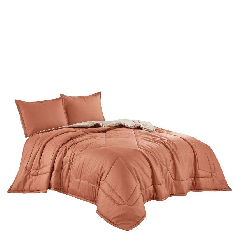 Esca Harti Terracotta Queen Bedspread Set with Pillow Shams