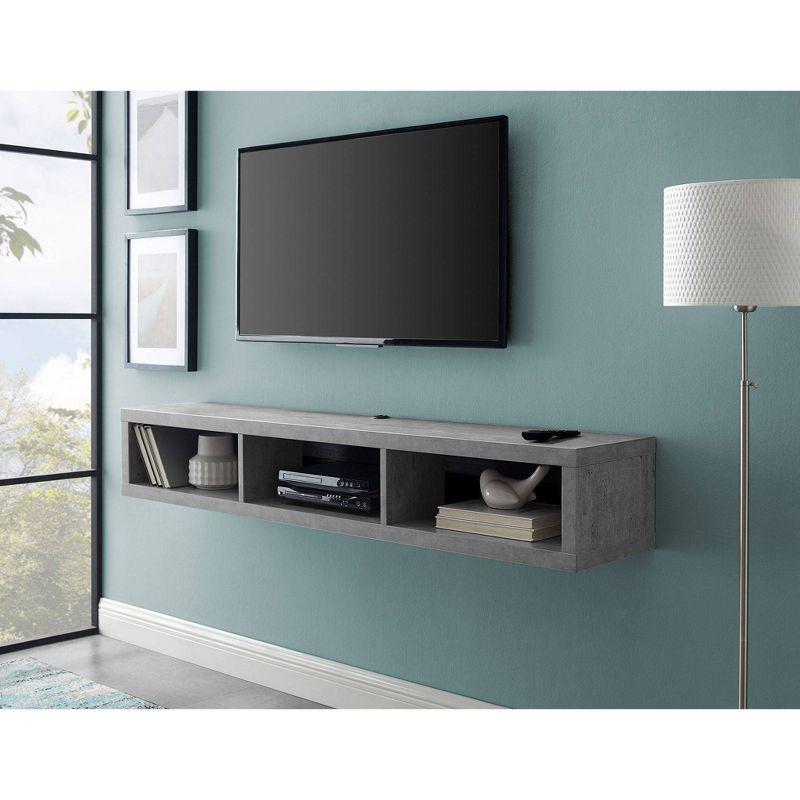 Shallow Wall Mounted A/V Console TV Stand for TVs up to 60" - Martin Furniture