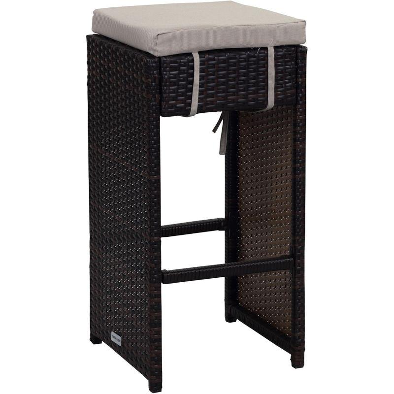 Sanders Bar Set - Indoor/Outdoor - PAT2502 - Brown/Sand - Safavieh