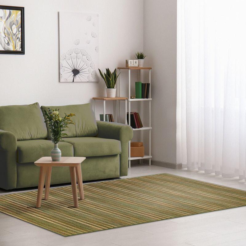 Liora Manne Marina Stripes Indoor/Outdoor Rug Green 6'6" x 9'4"