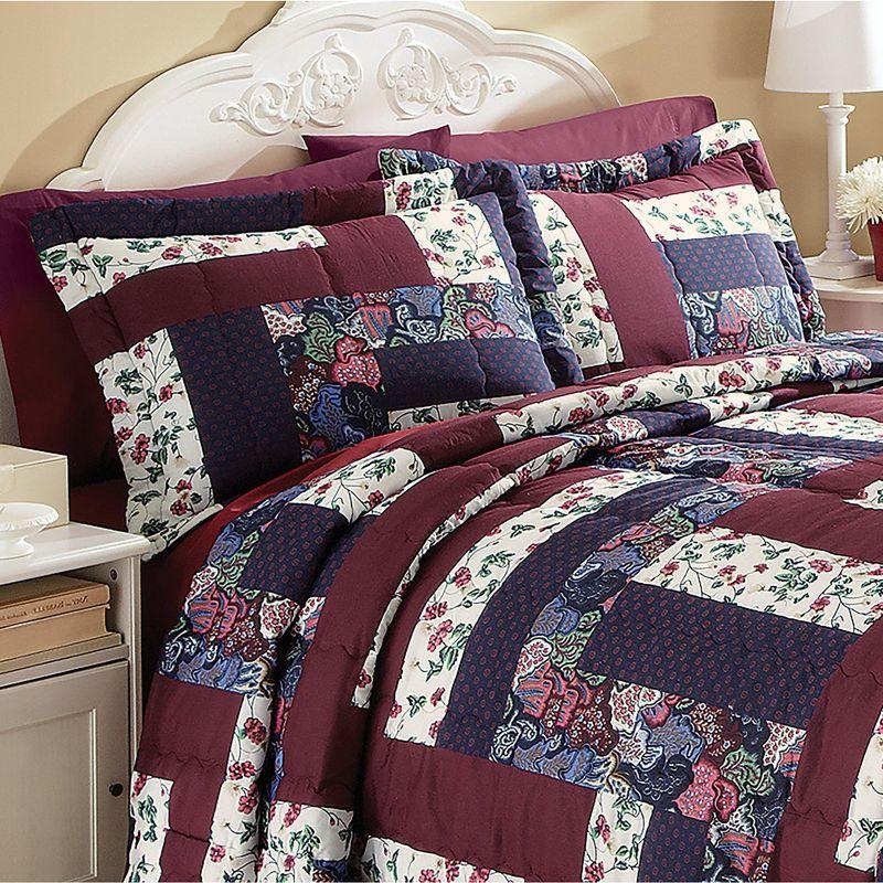 Elizabeth Floral Patchwork Polyester Standard Pillow Sham