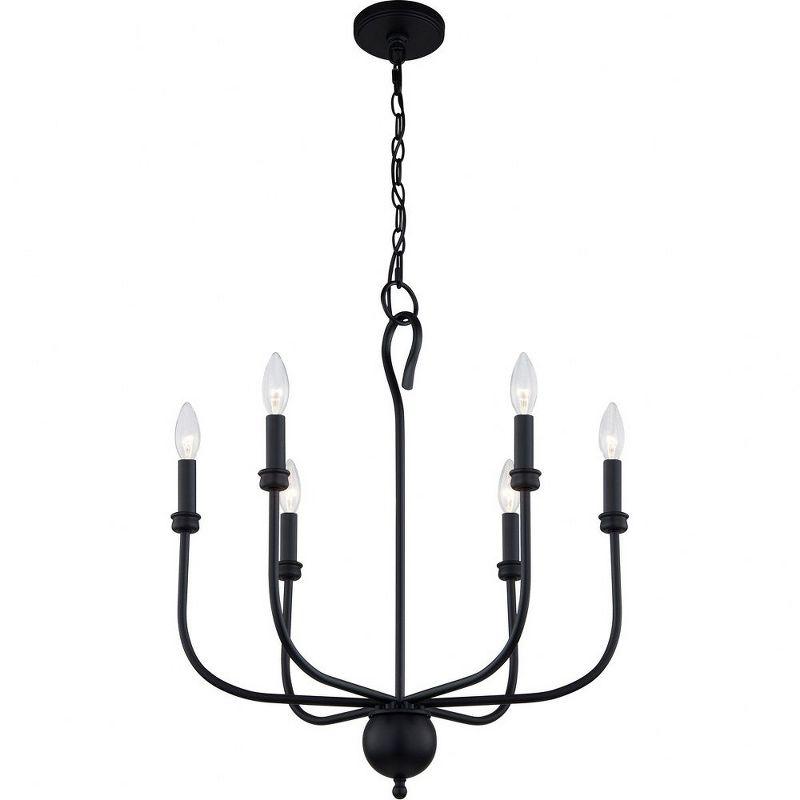 Quoizel Lighting - Blanche - 6 Light Chandelier in Matte Black