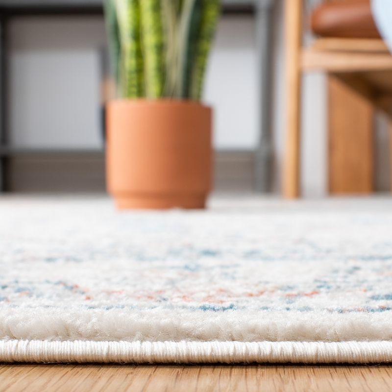 Tulum TUL271 Power Loomed Area Rug - Ivory/Rust - 4'x6' - Safavieh.