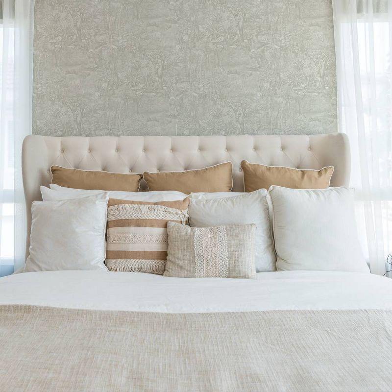 Tempaper & Co. Jungle Toile Removable Peel and Stick Wallpaper, Countryside Gray Toile, 56 sq. ft.: Vinyl Self-Adhesive Botanical Design