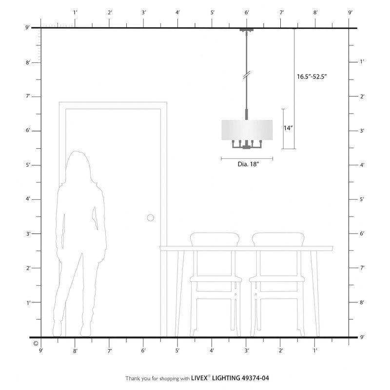 Livex Lighting Meridian 4 - Light Pendant in  Black