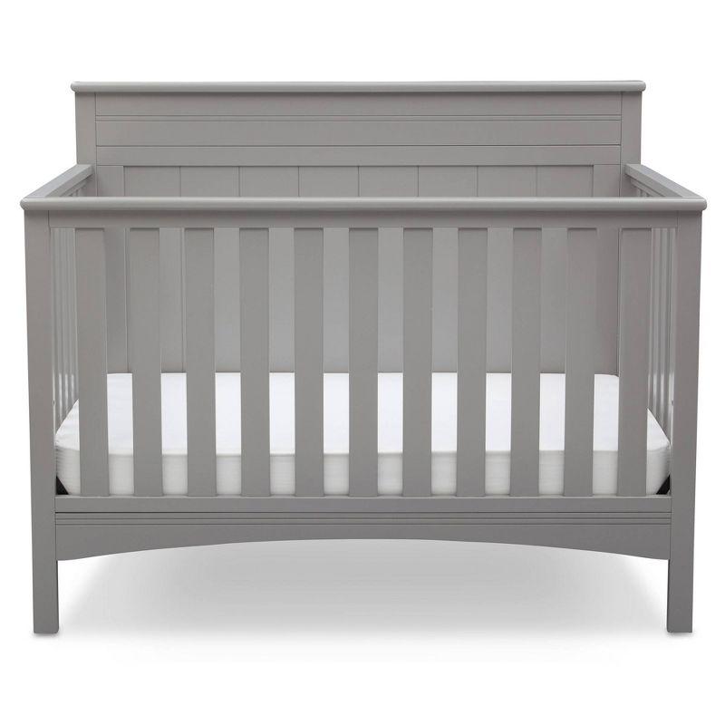 Grey 4-in-1 Convertible Crib with Adjustable Height