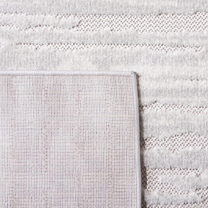 Cabana CBN506 Power Loomed Indoor/Outdoor Area Rug - Gray/Ivory - 6'7"x6'7" - Safavieh.