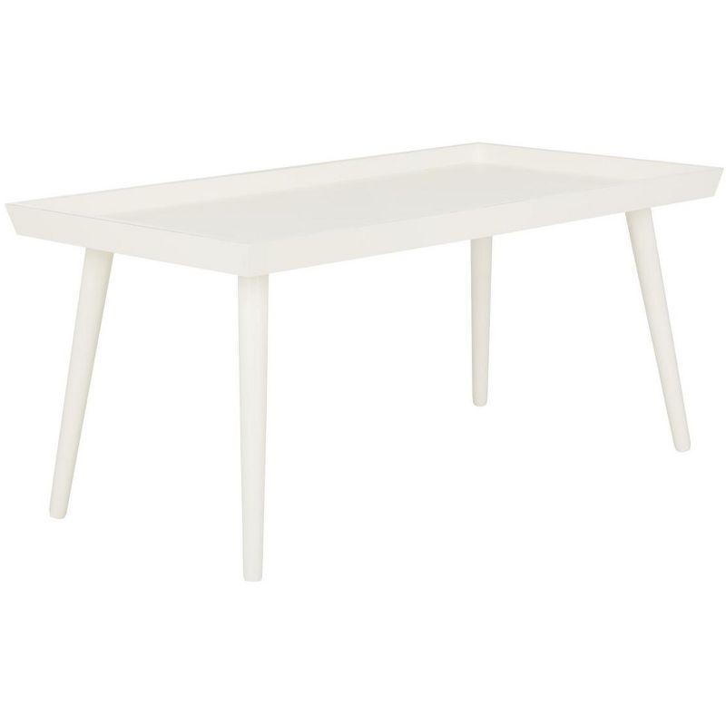 Nonie Coffee Table With Tray - Vintage White - Safavieh