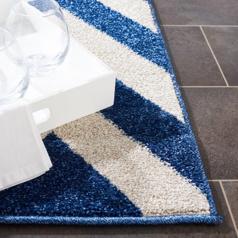 Amherst AMT419 Power Loomed Indoor Area Rug - Navy/Beige - 4'x6' - Safavieh