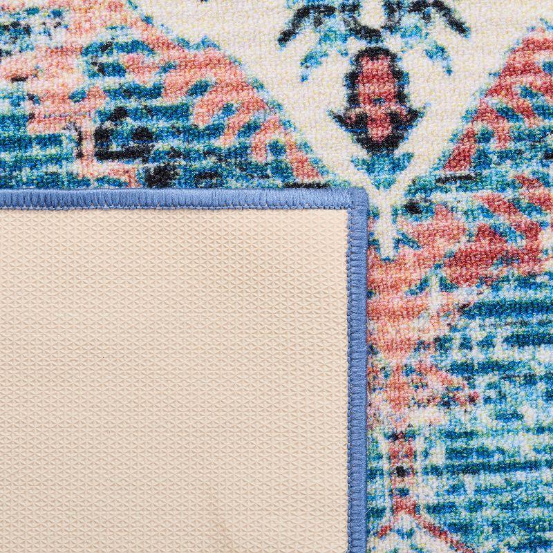 Journey JNY149 Power Loomed Machine Washable Slip Resistant Area Rug - Ivory/Blue - 8'9"x12' - Safavieh