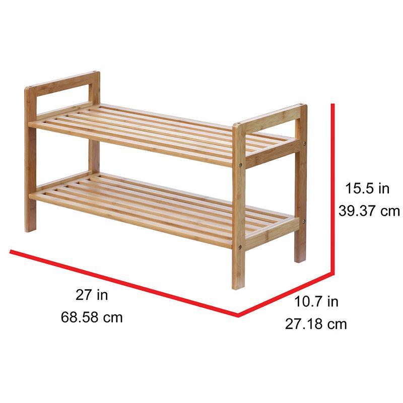 Oceanstar 2 Tier  Shoe Rack, Square