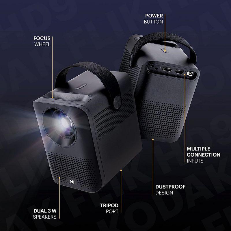 Kodak Kodak Home Theater Projector 200 Lumens Portable Projector with Remote Included