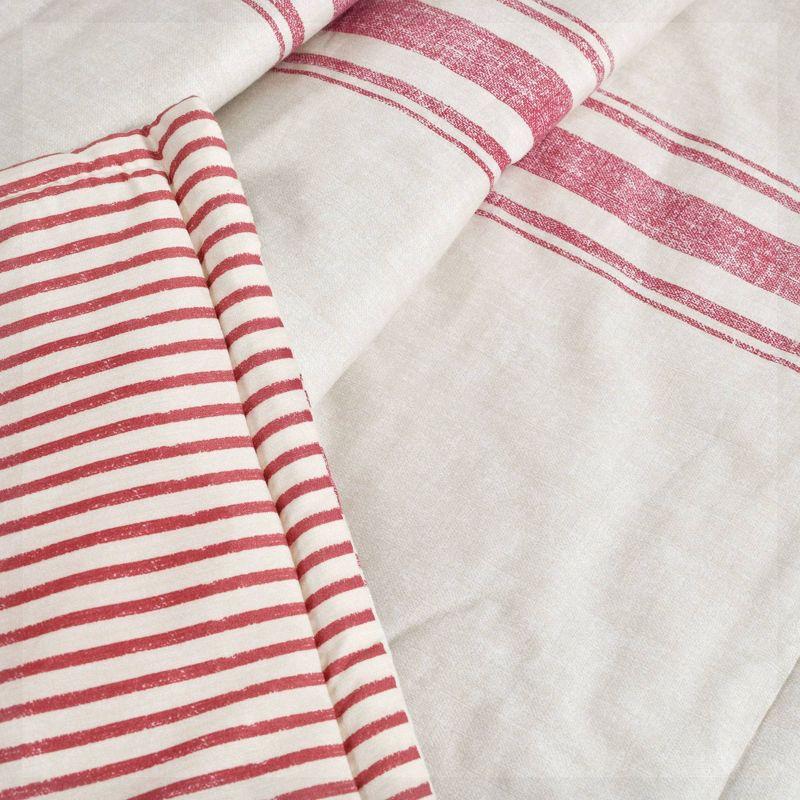 Red and White Cotton Reversible Toddler Throw Blanket