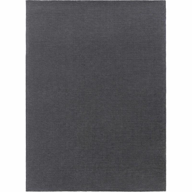 Hauteloom Brockton Solid Black Wool Rug