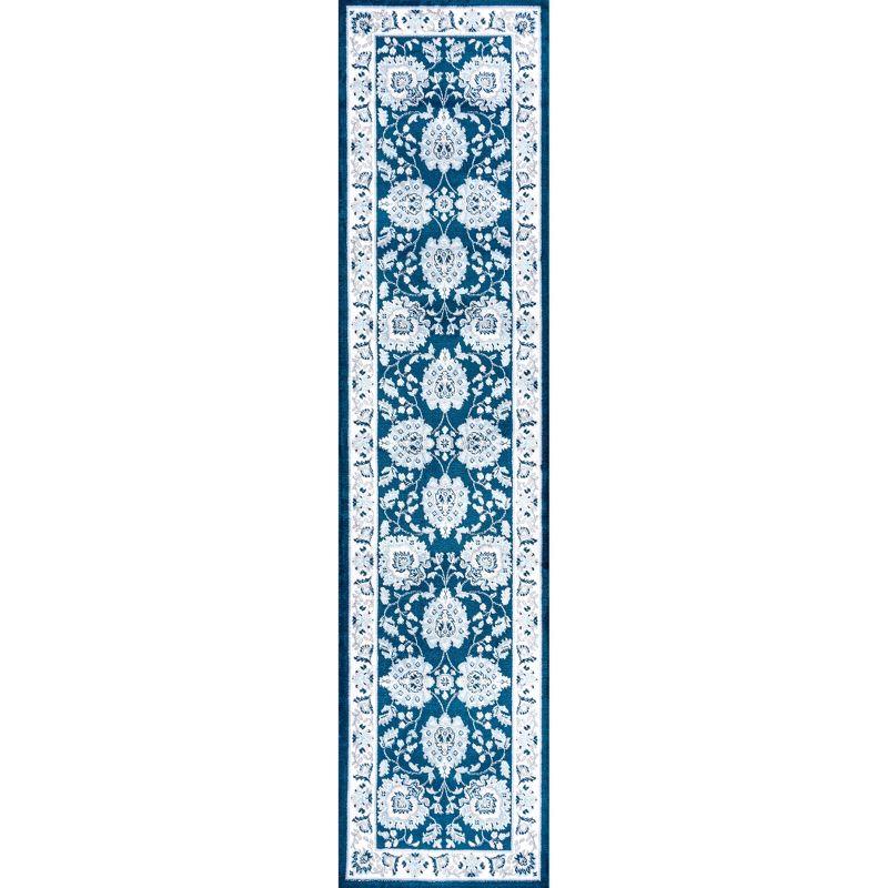 2' X 8'  Cherie French Cottage Runner Rug, Navy/Ivory - JONATHAN Y