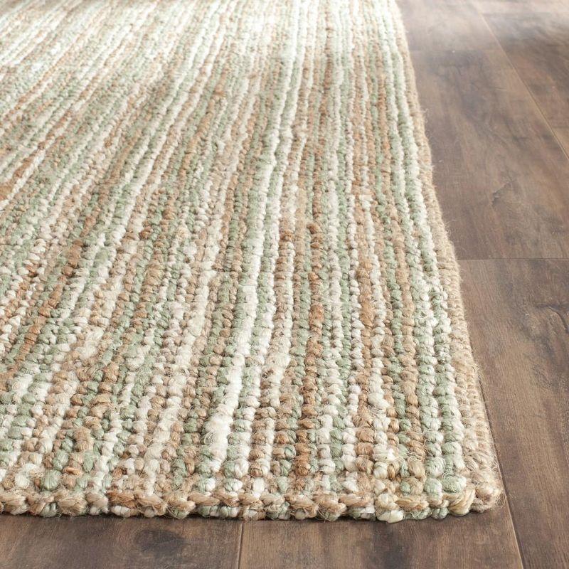 Sage and Natural Handwoven Jute Area Rug