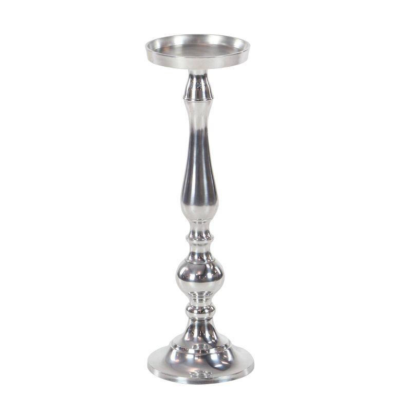 Set of 3 Classic Aluminum Design Pillar Candle Holders - Olivia & May