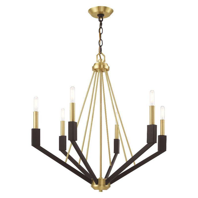 Livex Lighting Beckett 6 - Light Chandelier in  Satin Brass/Bronze