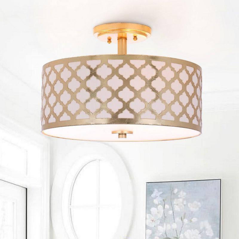 Kora Quatrefoil 3 Light 15 Inch Dia Flush Mount  - Safavieh