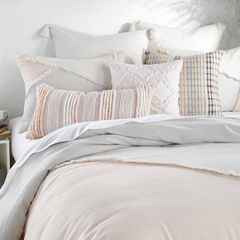 Blush and White Cotton King Comforter Set