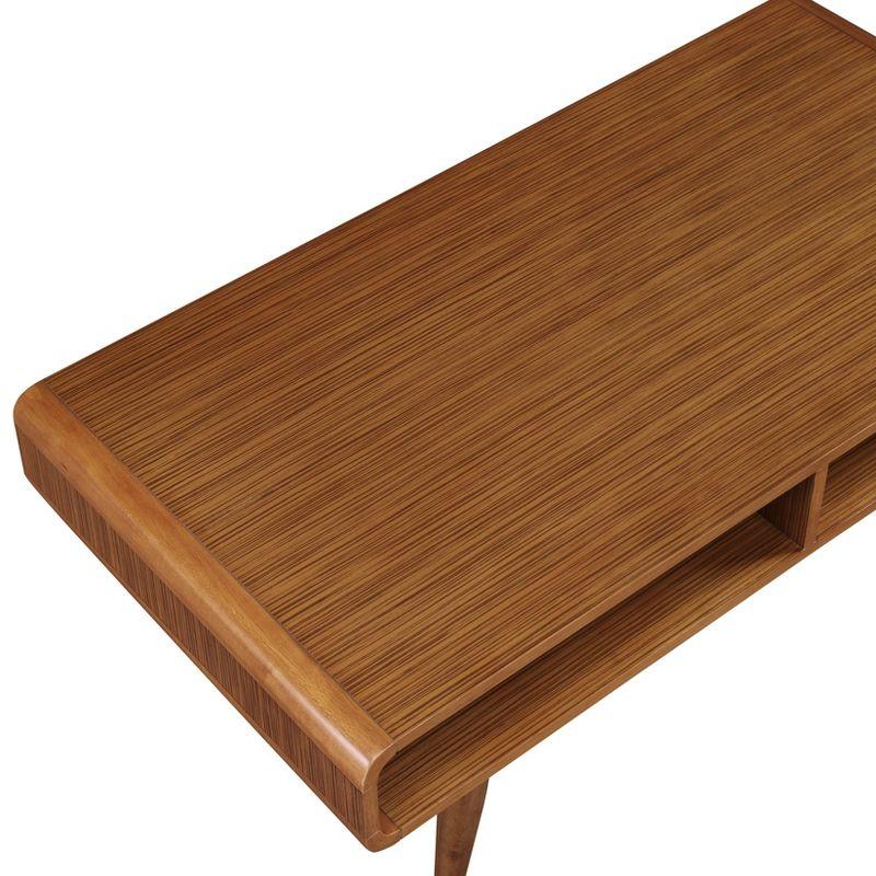 Boraam Halmstad Coffee Table Walnut: Elegant Rectangular Design, 2 Shelves, Sturdy Wood Frame