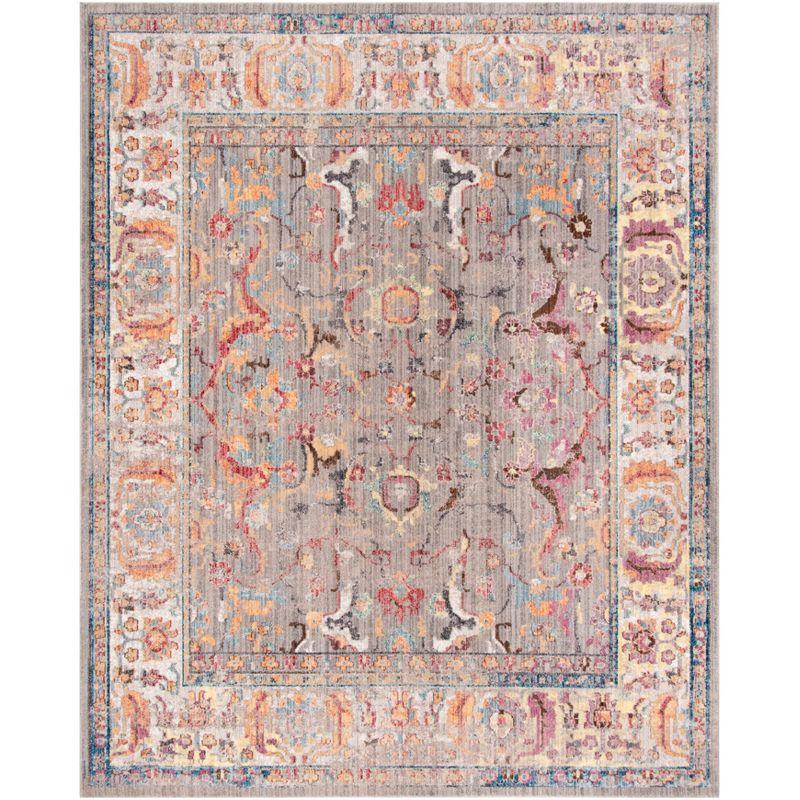 Elysian Gray Hand-Knotted Round Wool Blend Area Rug