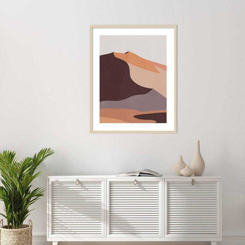 33"x41" Desert Dunes II by Annie Warren Wood Framed Wall Art Print Brown - Amanti Art: Modern Acrylic Lithograph, Fir Wood Frame