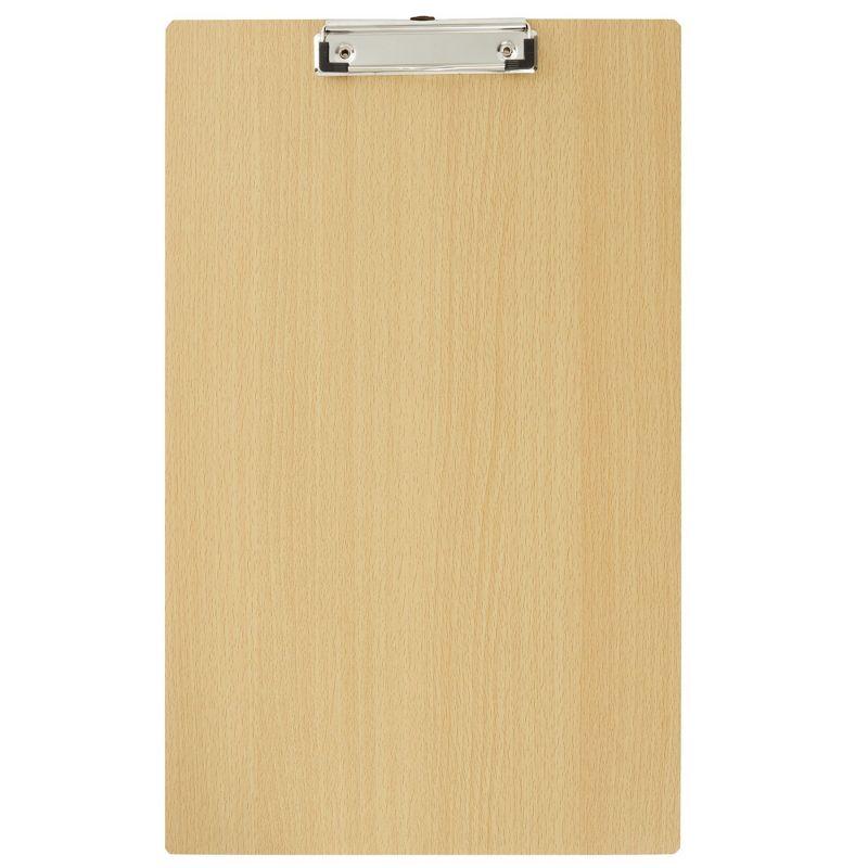 Juvale Extra Large 11x17 Clipboard with Low-Profile Clip, Wooden Vertical Clip Board