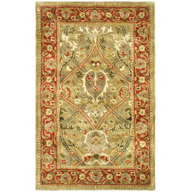 Persian Legend PL819 Hand Tufted Indoor Accent Rug - 2'6"x4' - Light Green/Rust - Safavieh