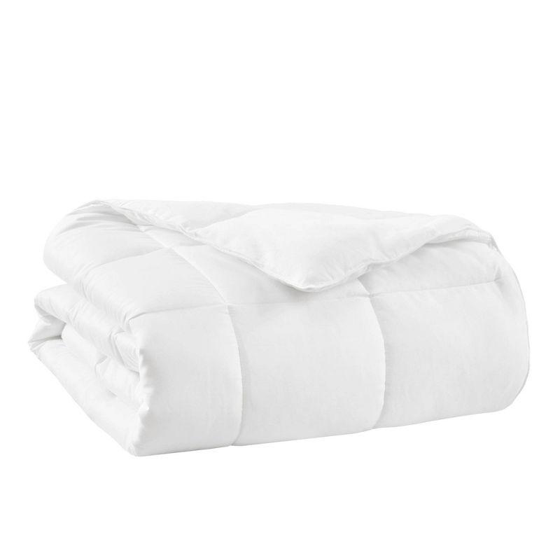 Cotton Sateen Down Alternative Comforter Level 2 Warmer 3M Thinsulate Warmer (Full/Queen) White