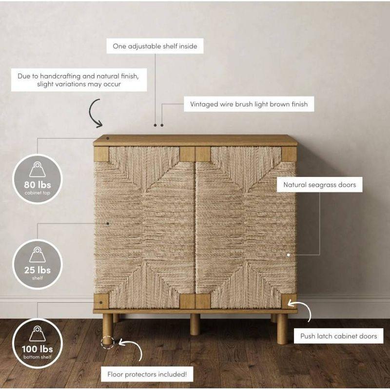 Shellie Solid Wood 2 - Door Accent Cabinet Set or TV Stand